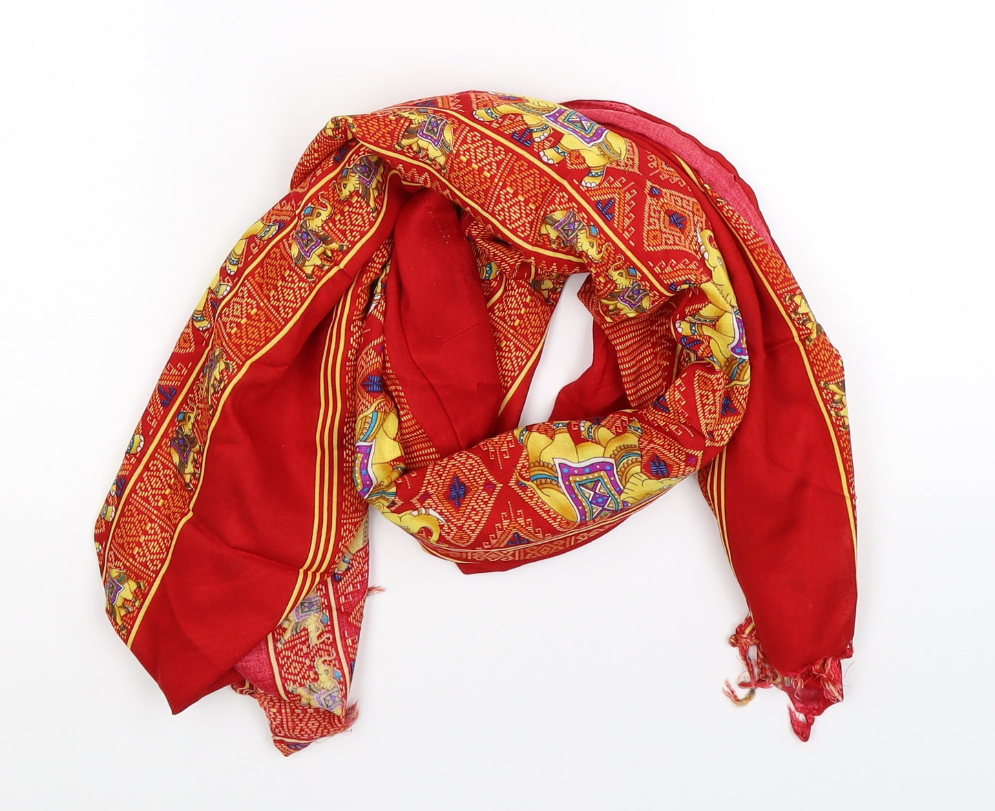 Preworn Womens Red Scarf