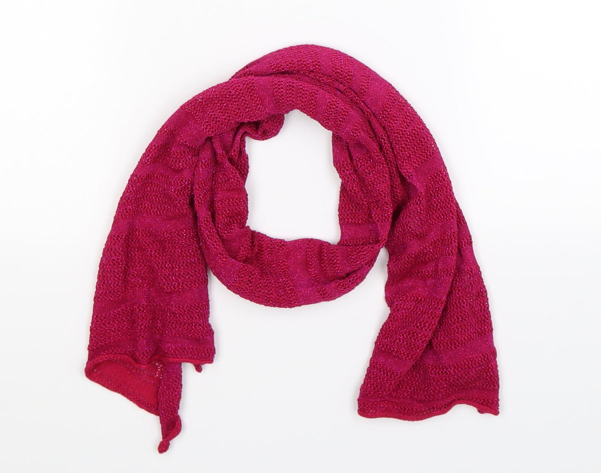 Additional front view of Preworn girls’ pink knit scarf scarves & wraps one size