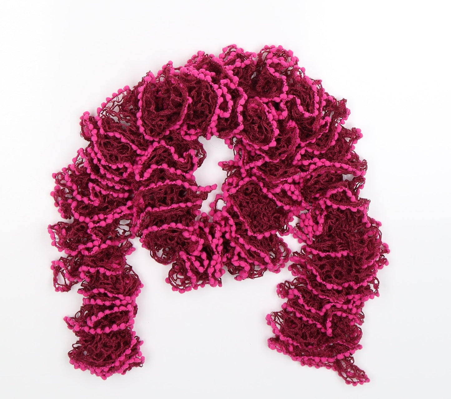 Additional front view of Preworn girls’ pink knit scarf scarves & wraps one size
