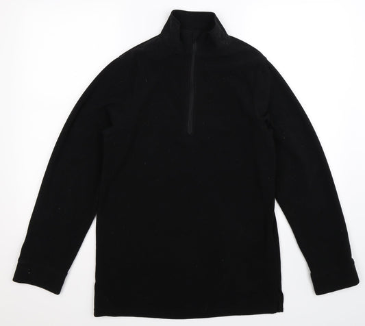 Preworn Mens Black Fleece Jacket Size S