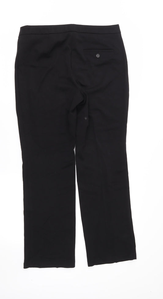 M&S Womens Black Trousers Size 10 L27 in