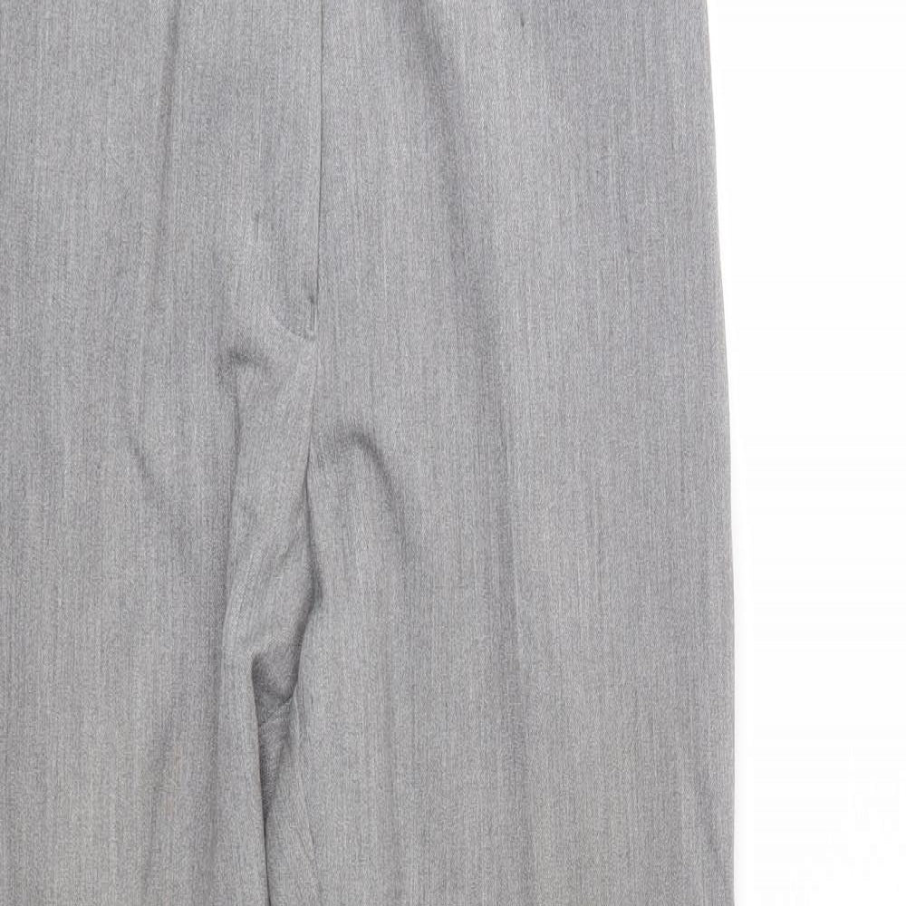 Jane Norman Womens Grey Trousers Size 10 L24.5 in