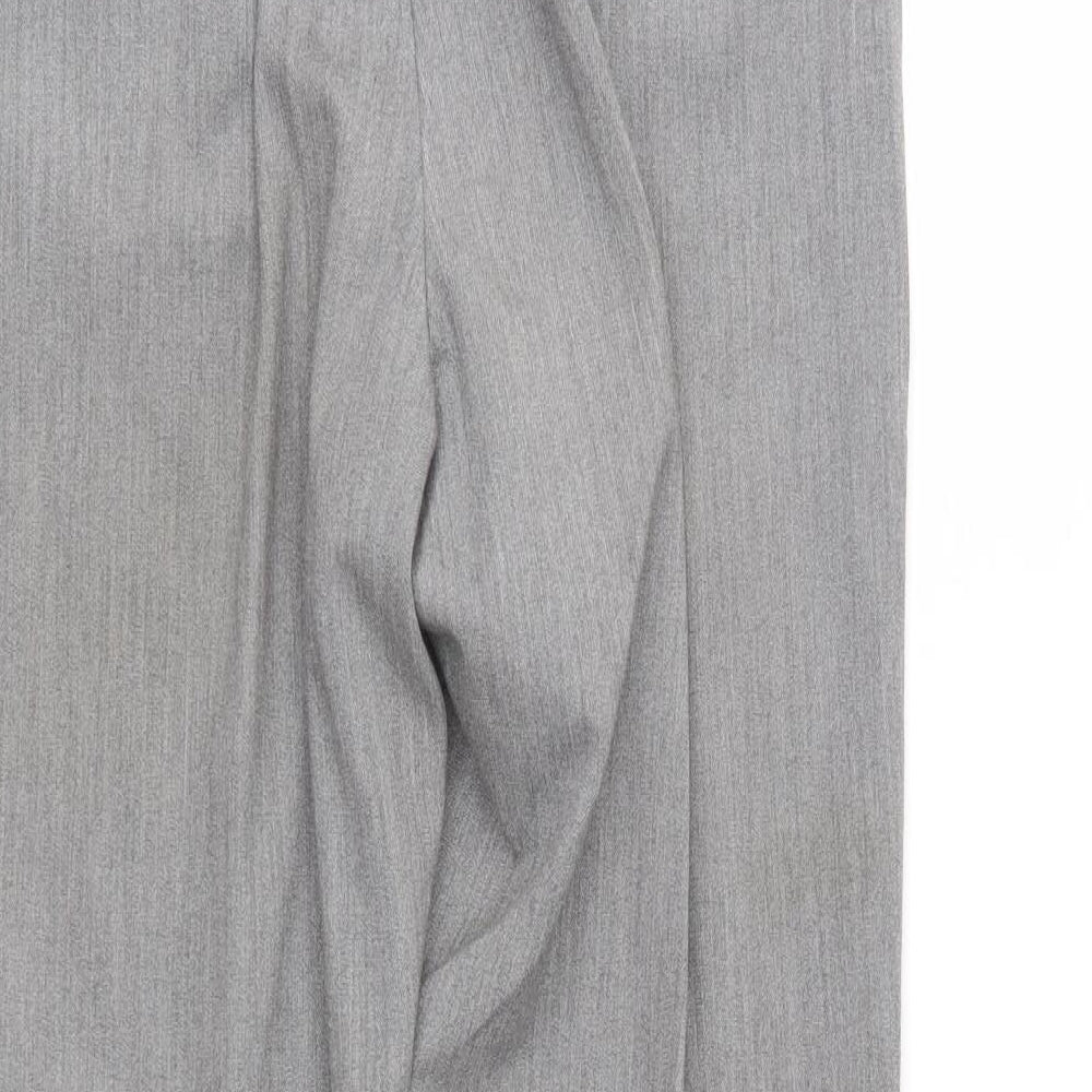 Brand and care label for Jane Norman women’s grey trousers, size UK 10, 24.5-inch leg