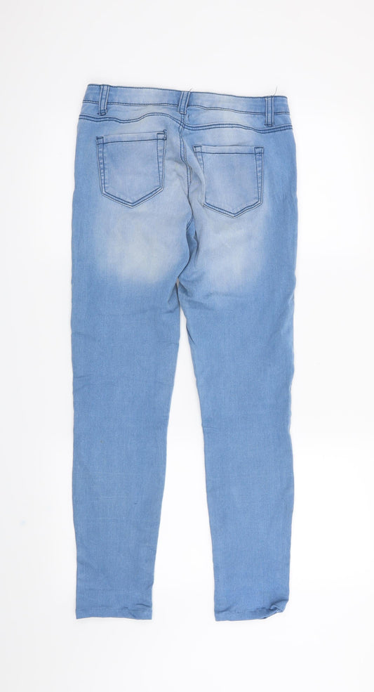 Denim & Co. Womens Blue Straight Jeans Size 8 L26 in