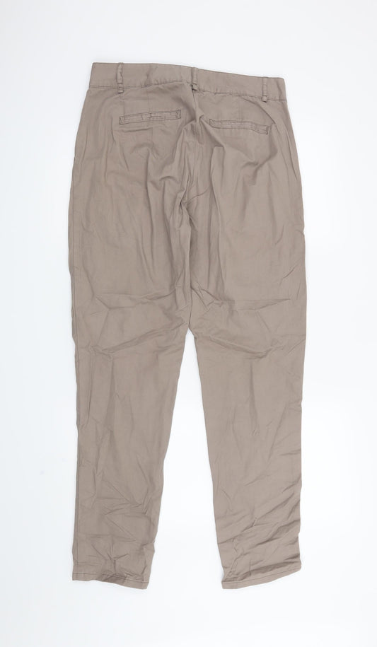 Hallhuber Womens Beige Chino Trousers Size 10 L29 in