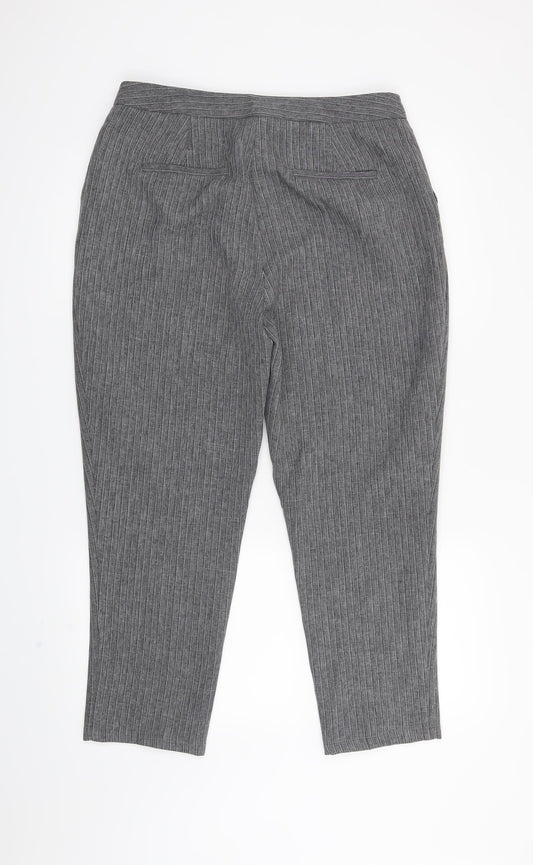New Look Womens Grey Trousers Size 12 L24 in
