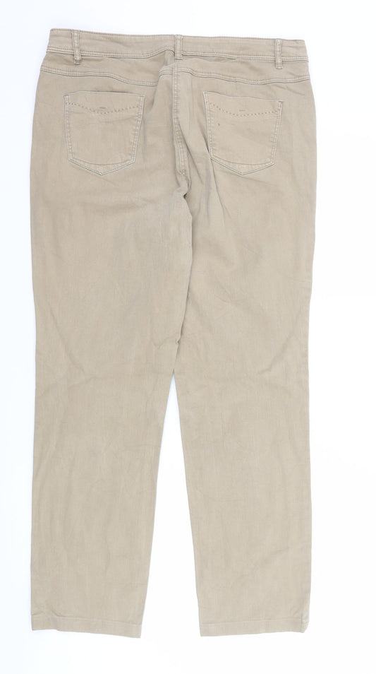 we love georgio pants Womens Brown Denim Straight Jeans Size 34 in L28 in