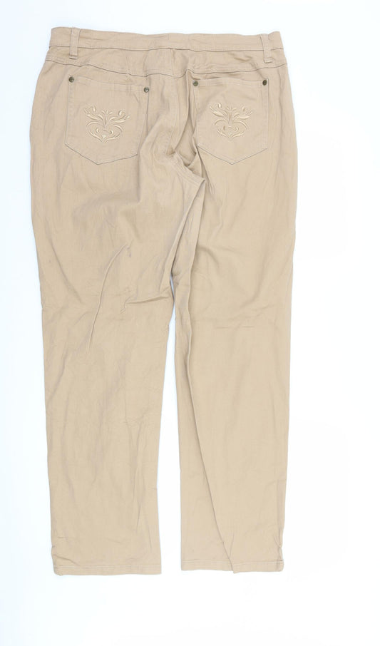 Preworn Womens Brown Chino Trousers Size 36 in L30 in