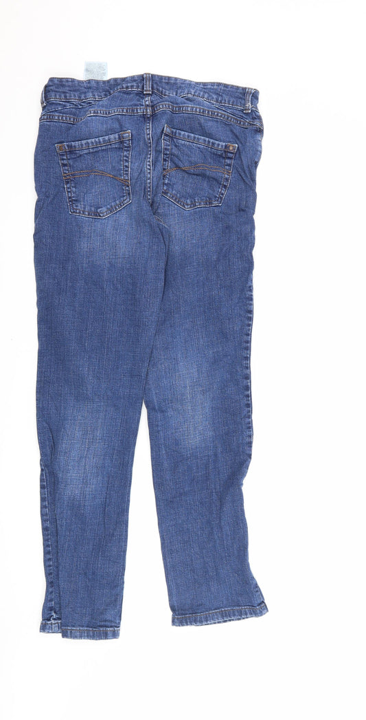 Canada Womens Blue Denim Straight Jeans Size 10 L28 in