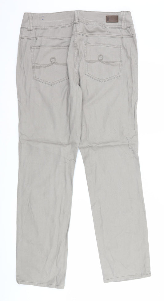 Cecil Womens Brown Denim Straight Jeans Size 36 in L30 in