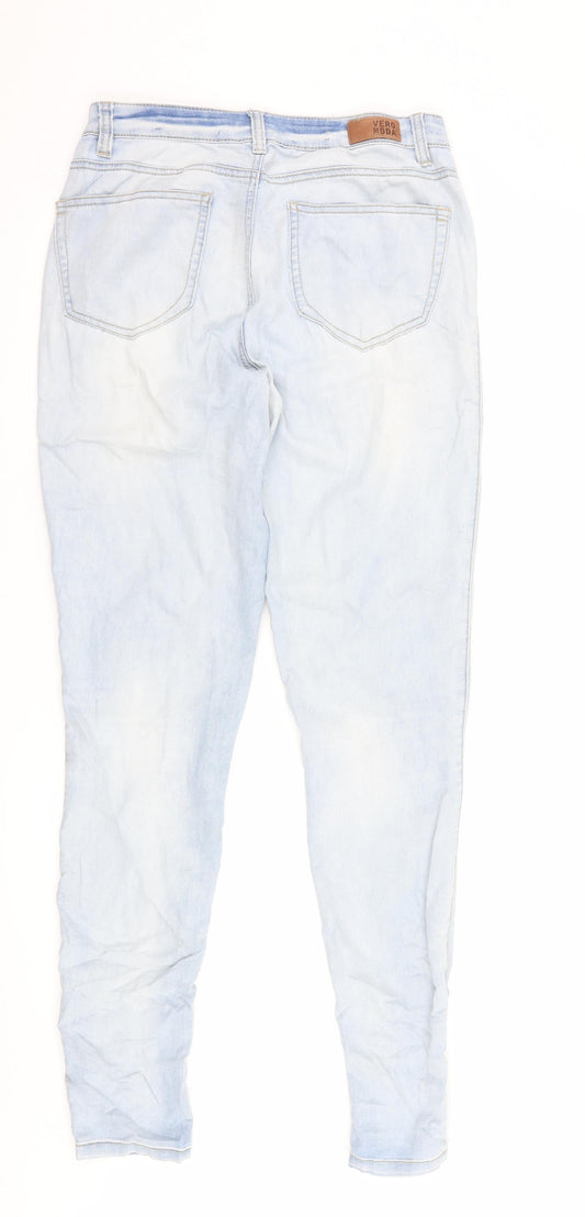 VERO MODA Womens Blue Denim Skinny Jeans Size 30 in L32 in