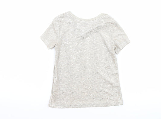 John Lewis Girls Gold Basic T-Shirt Size 6 Years