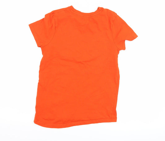 Very Boys Orange Basic T-Shirt Size 11 Years - graphic