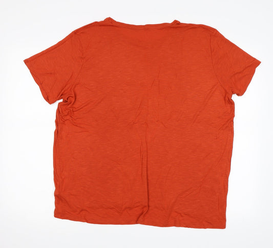 Marks and Spencer Womens Orange Basic T-Shirt Size 20