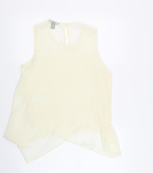 H&M Womens Yellow Basic Blouse Size 38