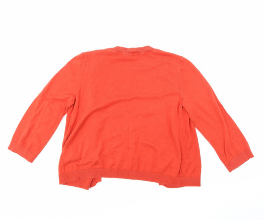 H&M Womens Red Cardigan Jumper Size S