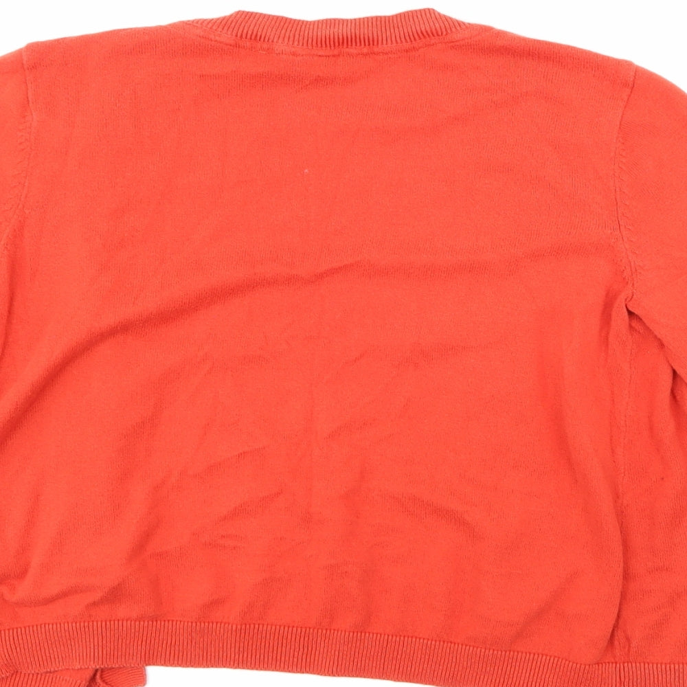 H&M Womens Red Cardigan Jumper Size S