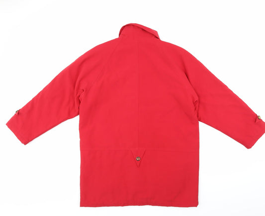 Hamells Womens Red Anorak Coat Size 10