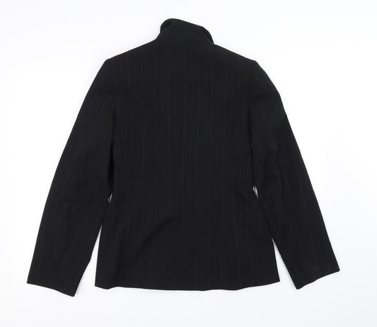 New Look Womens Black Overcoat Coat Size 12