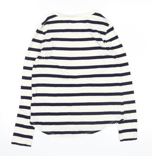 Gap Girls Blue Striped Basic Casual Size L - heart