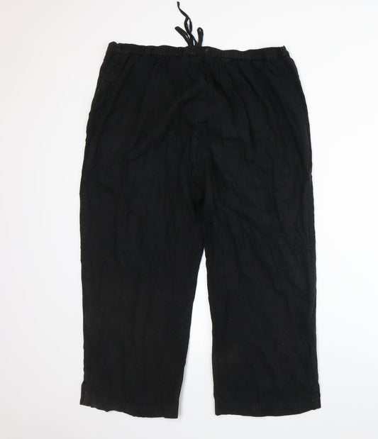 East Coast Womens Black Trousers Size 24 L21 in