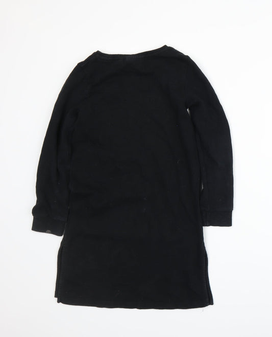 NEXT Girls Black Basic T-Shirt Size 6 Years