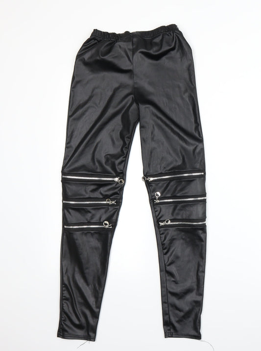 Preworn Womens Black Leggings Size 4 L25 in