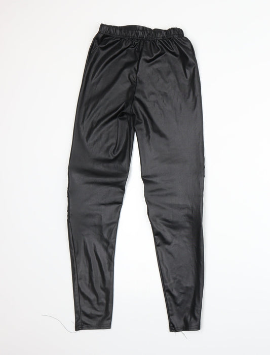 Preworn Womens Black Leggings Size 4 L25 in