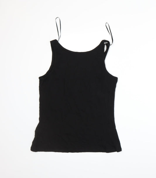 Be Beau Womens Black Basic Tank Size 12