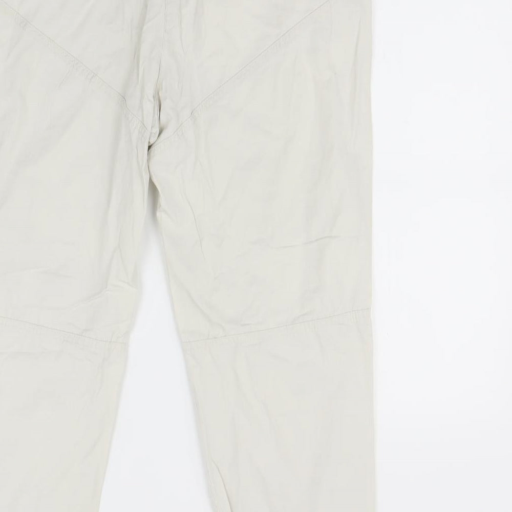 Brand and care label for Lindex women’s ivory trousers, size UK 14, 24-inch leg