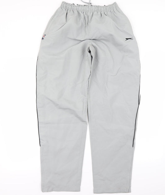 Additional front view of Slazenger men’s green rain trousers trousers, size S, 30-inch leg