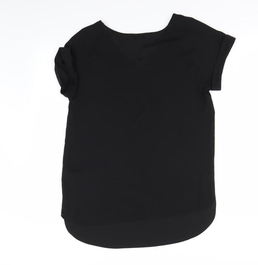 Papaya Womens Black Basic Blouse Size 8