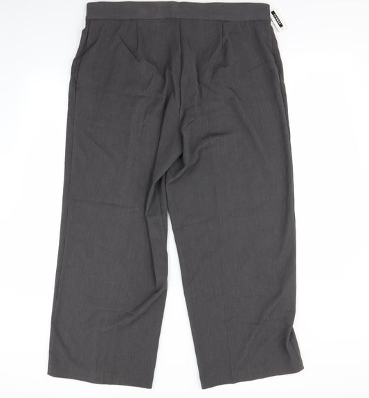 BM Womens Grey Dress Pants Trousers Size 18 L27 in