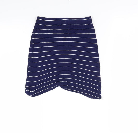 Pretty little thing Womens Blue Striped Mini Skirt Size 6