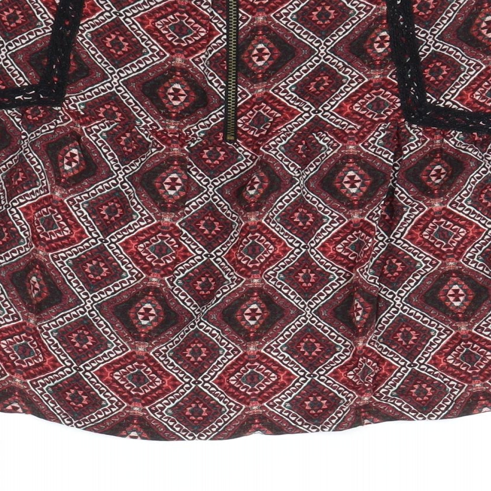 Staring at Stars Womens Purple Geometric Mini Skirt Size S