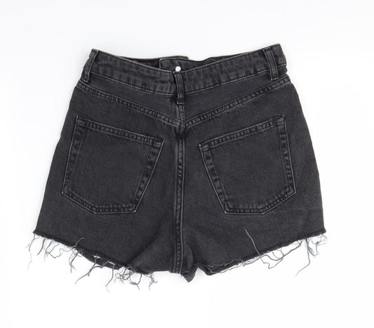 Topshop Womens Black Cut-Off Shorts Size 8