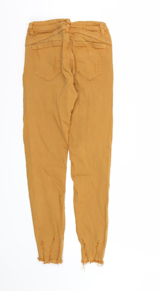 My Bestiny Womens Brown Denim Skinny Jeans Size 10 L26 in