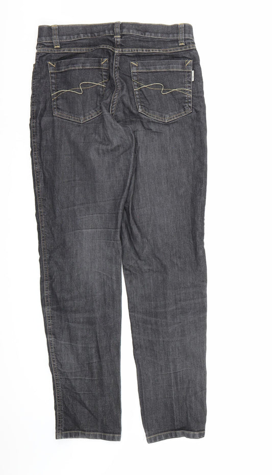 LauRie Womens Black Denim Straight Jeans Size 10 L30 in