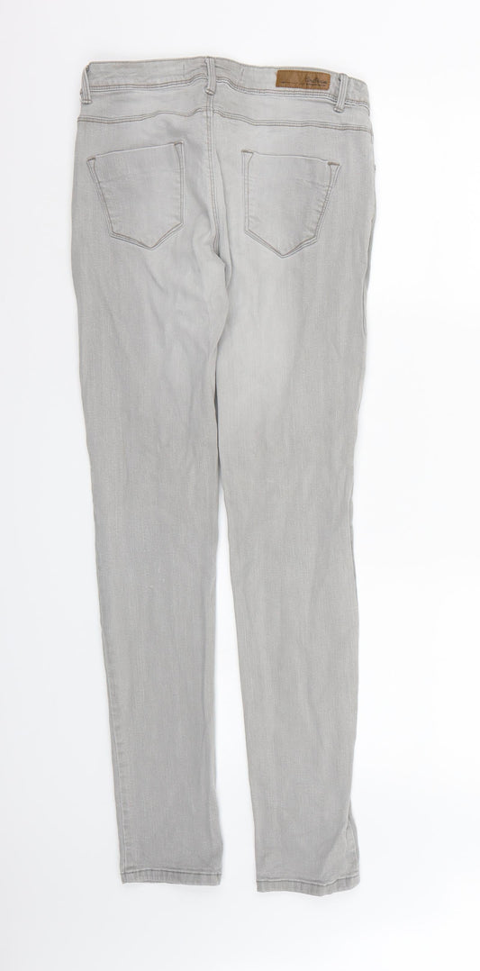 Zara Mens Grey Denim Straight Jeans Size XS L30 in