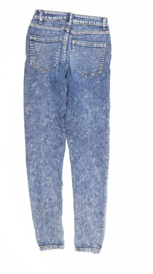 Sinsay Womens Blue Denim Skinny Jeans Size 6 L26 in