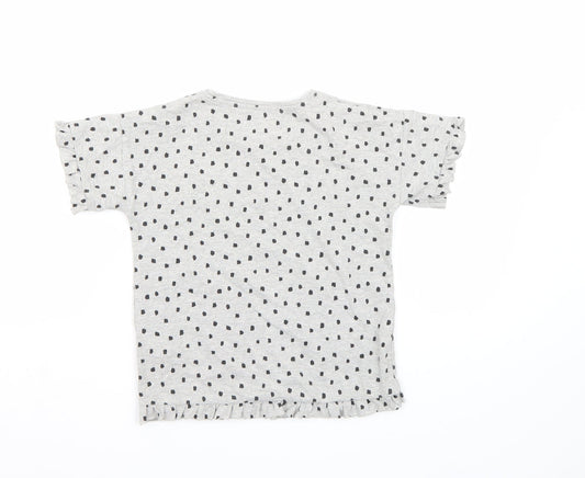 Minoti Girls Grey Basic T-Shirt Size 5-6 Years