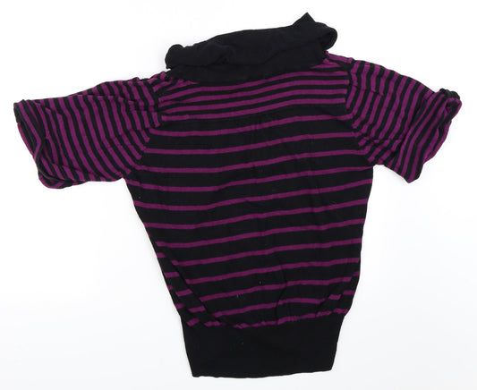Papaya Womens Purple Striped Pullover Jumper Size 20