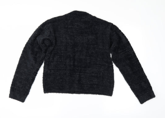 H&M Girls Black Pullover Jumper Size 13-14 Years
