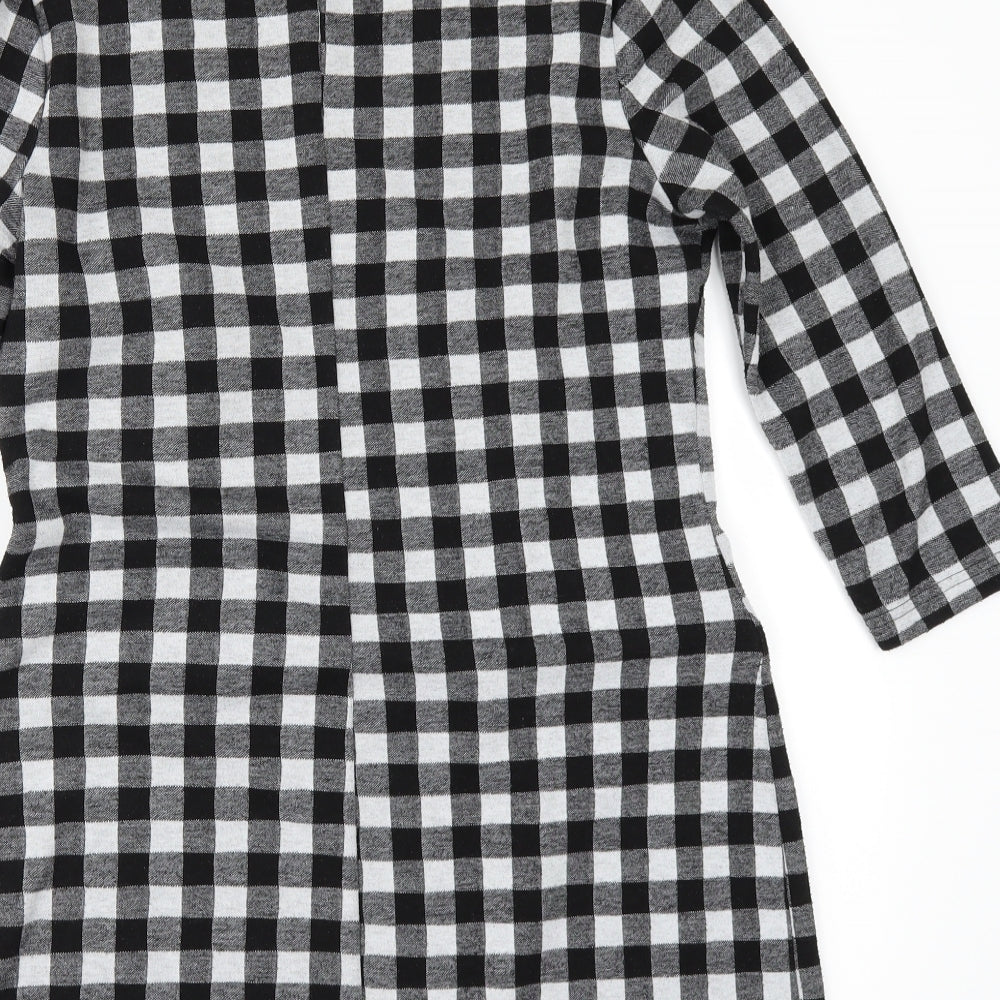 Papaya Womens Grey Check A-Line Size 10