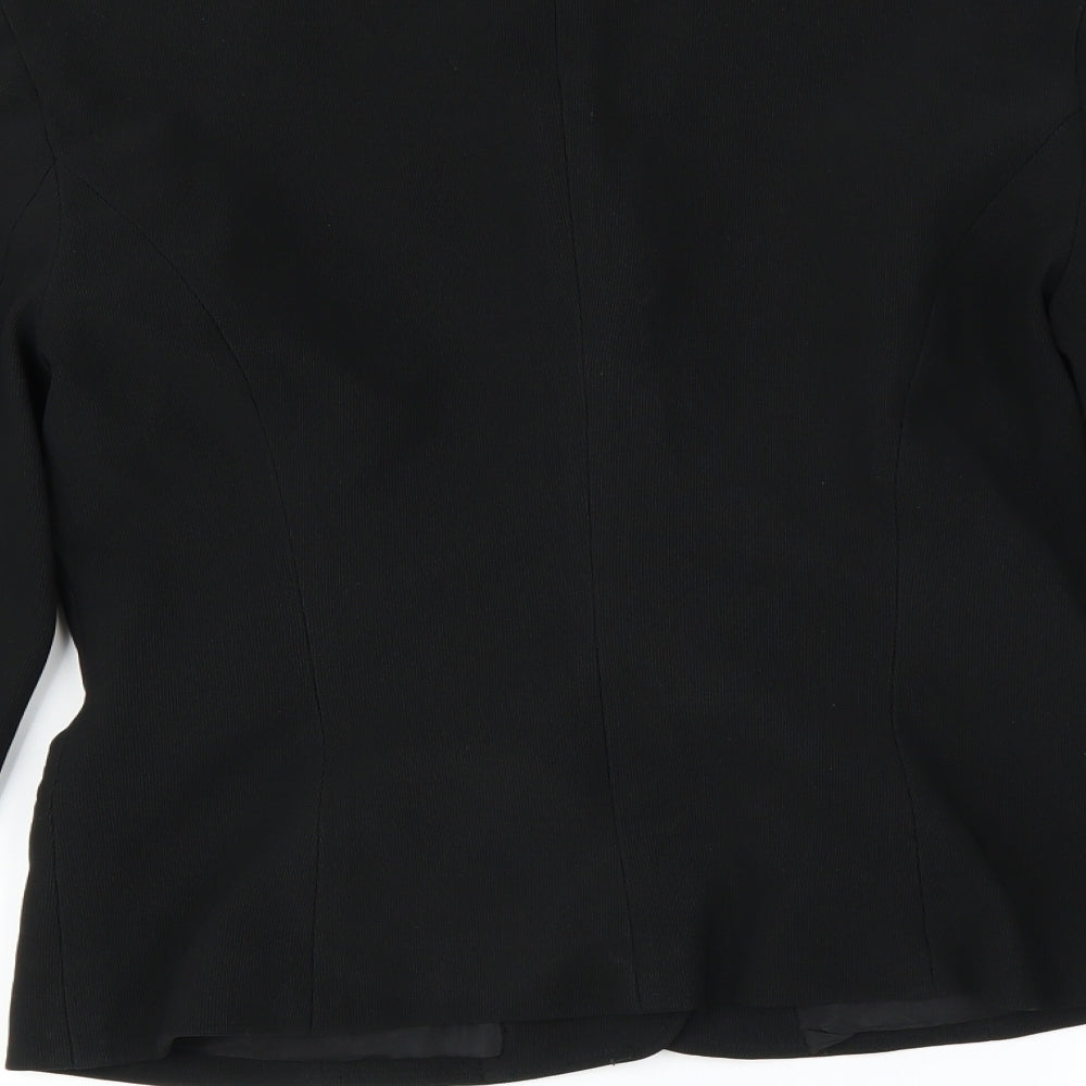 Preworn Womens Black Jacket Suit Jacket Size 8