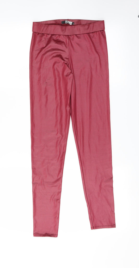 Jane Norman Womens Red Carrot Leggings Size 8 L27 in