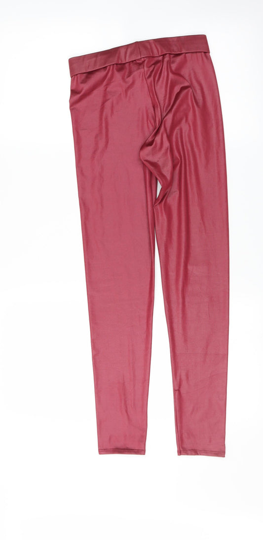 Jane Norman Womens Red Carrot Leggings Size 8 L27 in