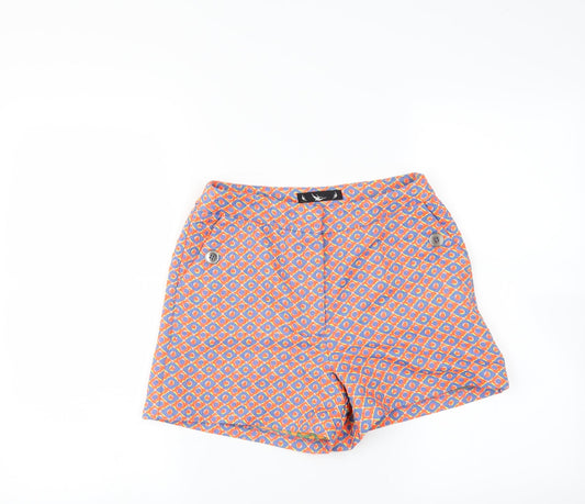 Additional front view of Shop Direct women’s multicoloured hot pants shorts, size UK 8