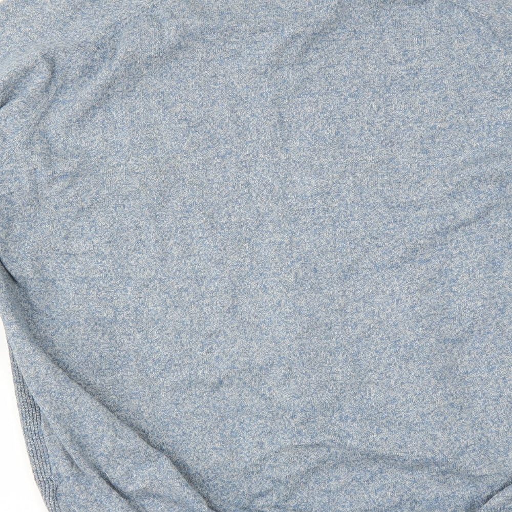Brand and care label for Burton men’s blue jumper, size L