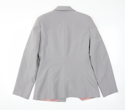 Select Womens Grey Jacket Suit Jacket Size 12